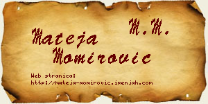 Mateja Momirović vizit kartica